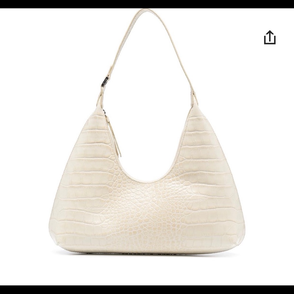 BY FAR AMBER SHOULDER BAG IN VANILLA WHITE